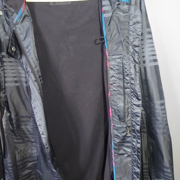 Oakley Light Spring Fall Black & Gray Trench Coat Jacket, Medium - Picture 9 of 10